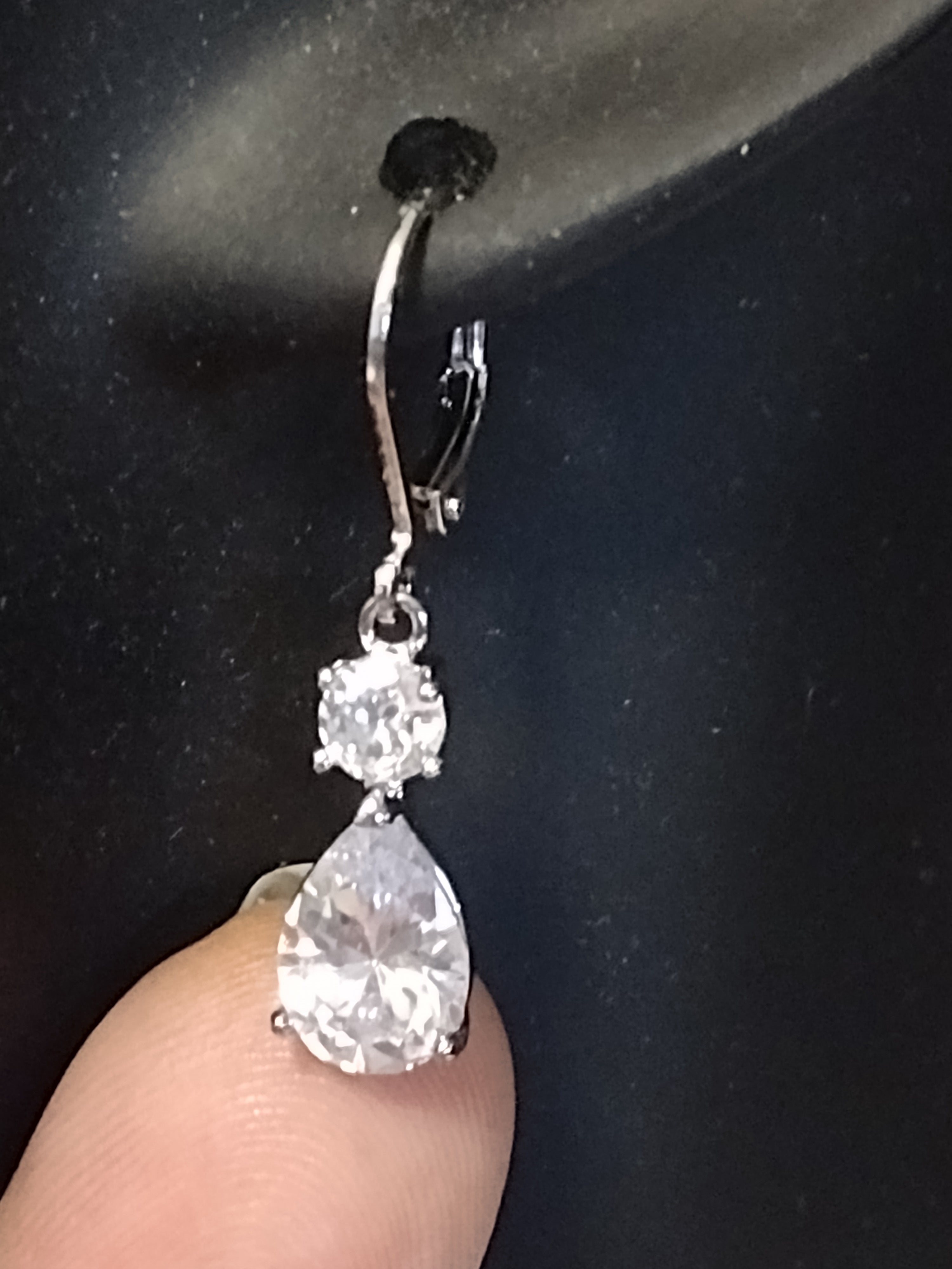 Women's 2025 Elegant Pear Shaped Cubic Zirconia Drop Earrings