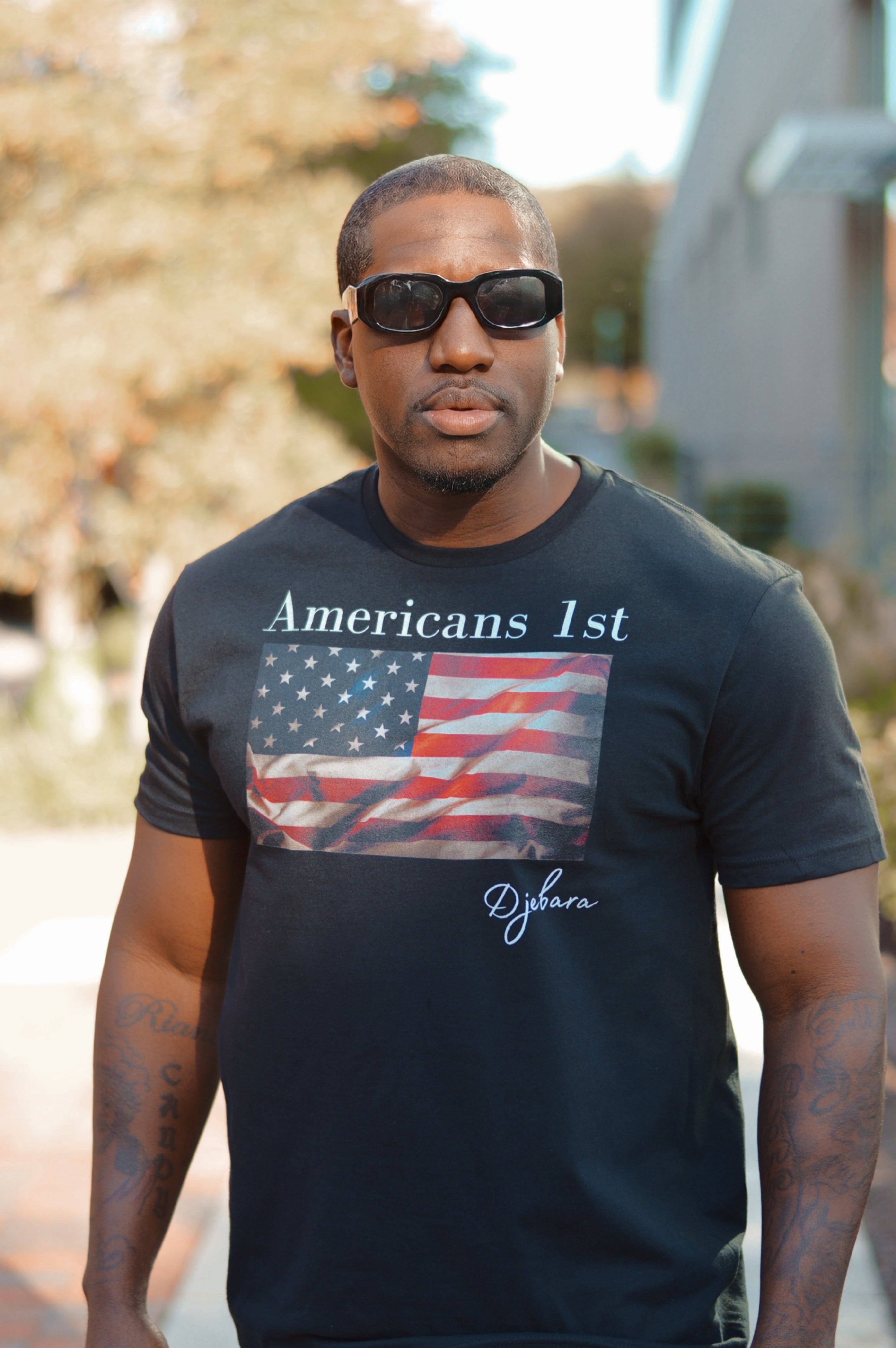 Black Americans 1st Flag Patriot Short-Sleeve Unisex T-Shirt (FL) S-3XL