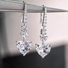 Women's Shiny Zirconia Heart Drop Earrings