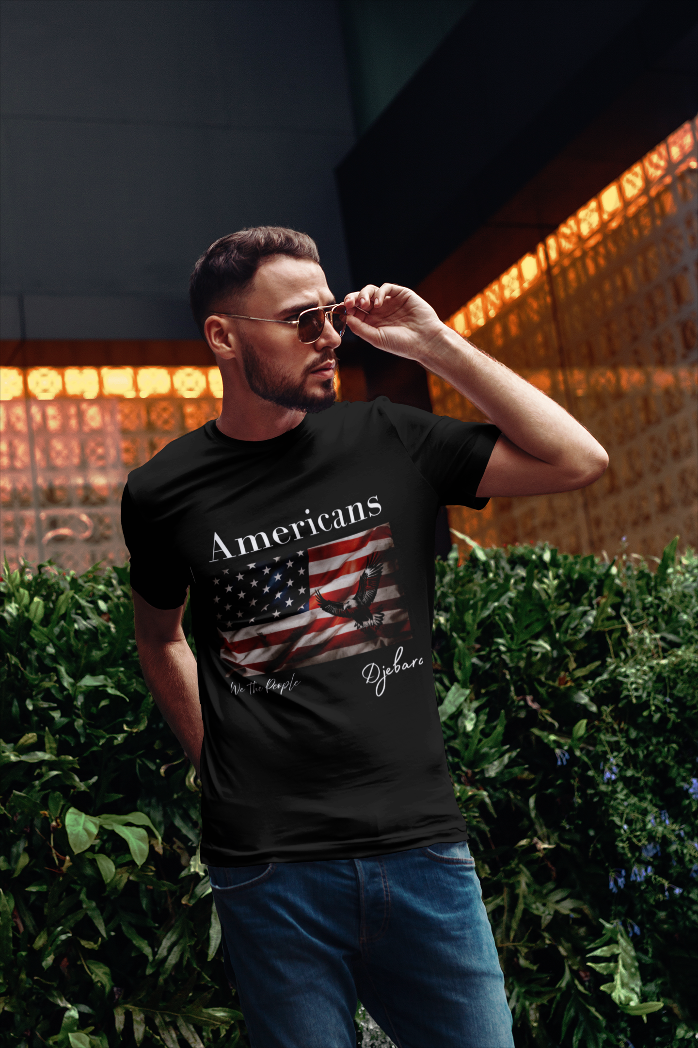 Americans Patriot Flag Short-Sleeve Unisex T-Shirt S-3XL
