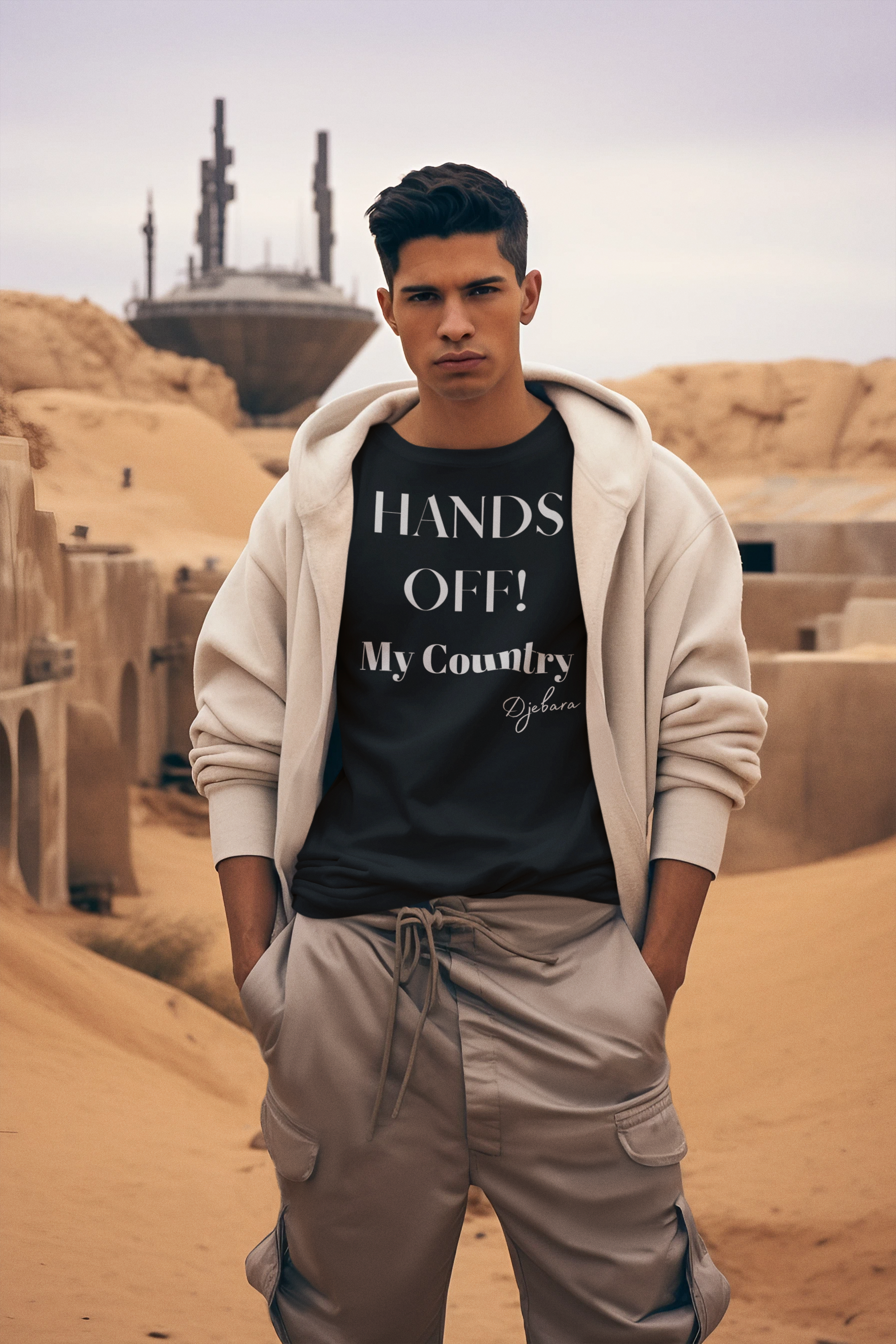 Black HANDS OFF! My Country Short-Sleeve Gildan Unisex T-Shirt S-3XL