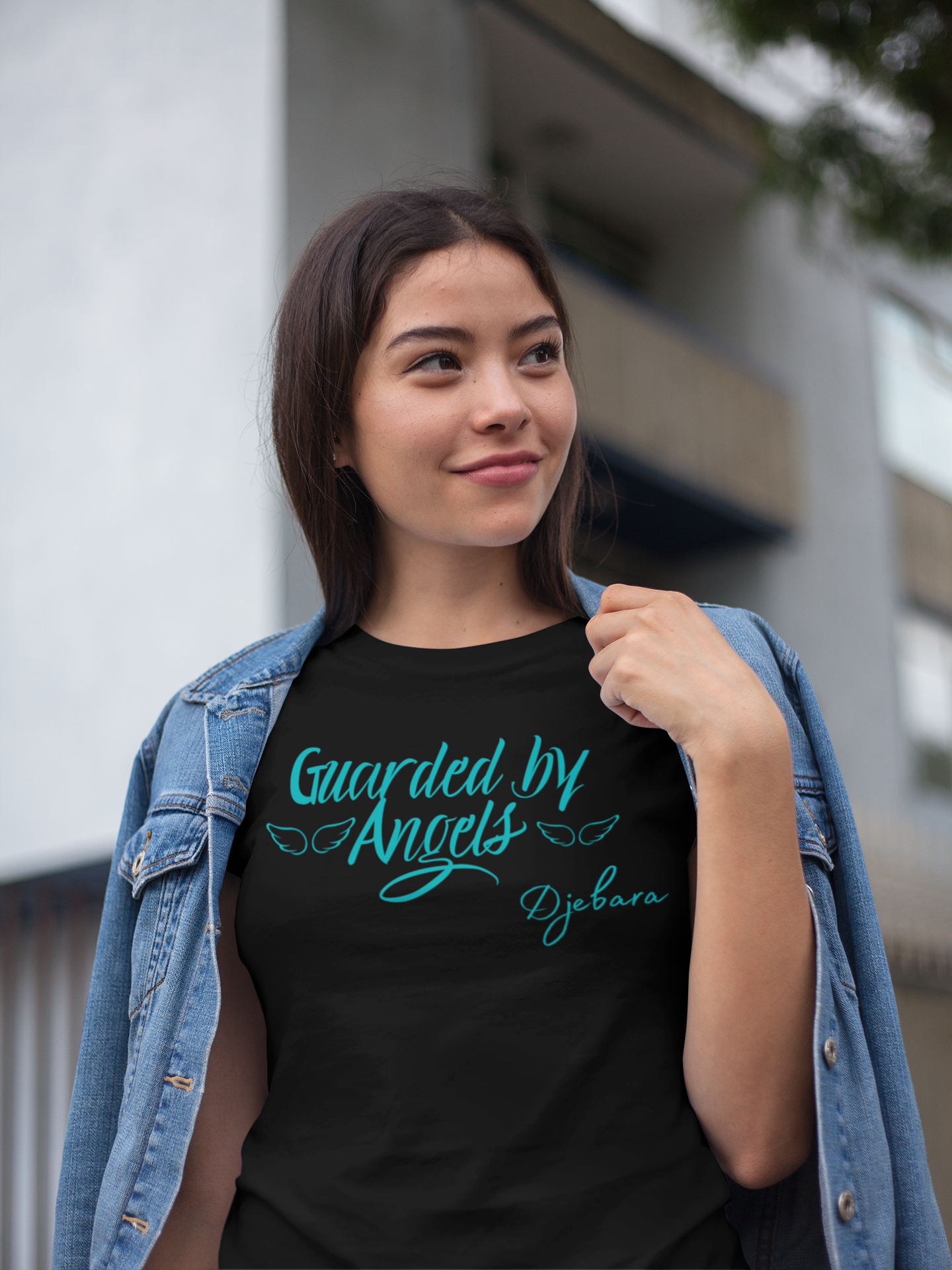 Black Guarded by Angels Short-Sleeve Unisex T-Shirt (T-Wings) S-3XL
