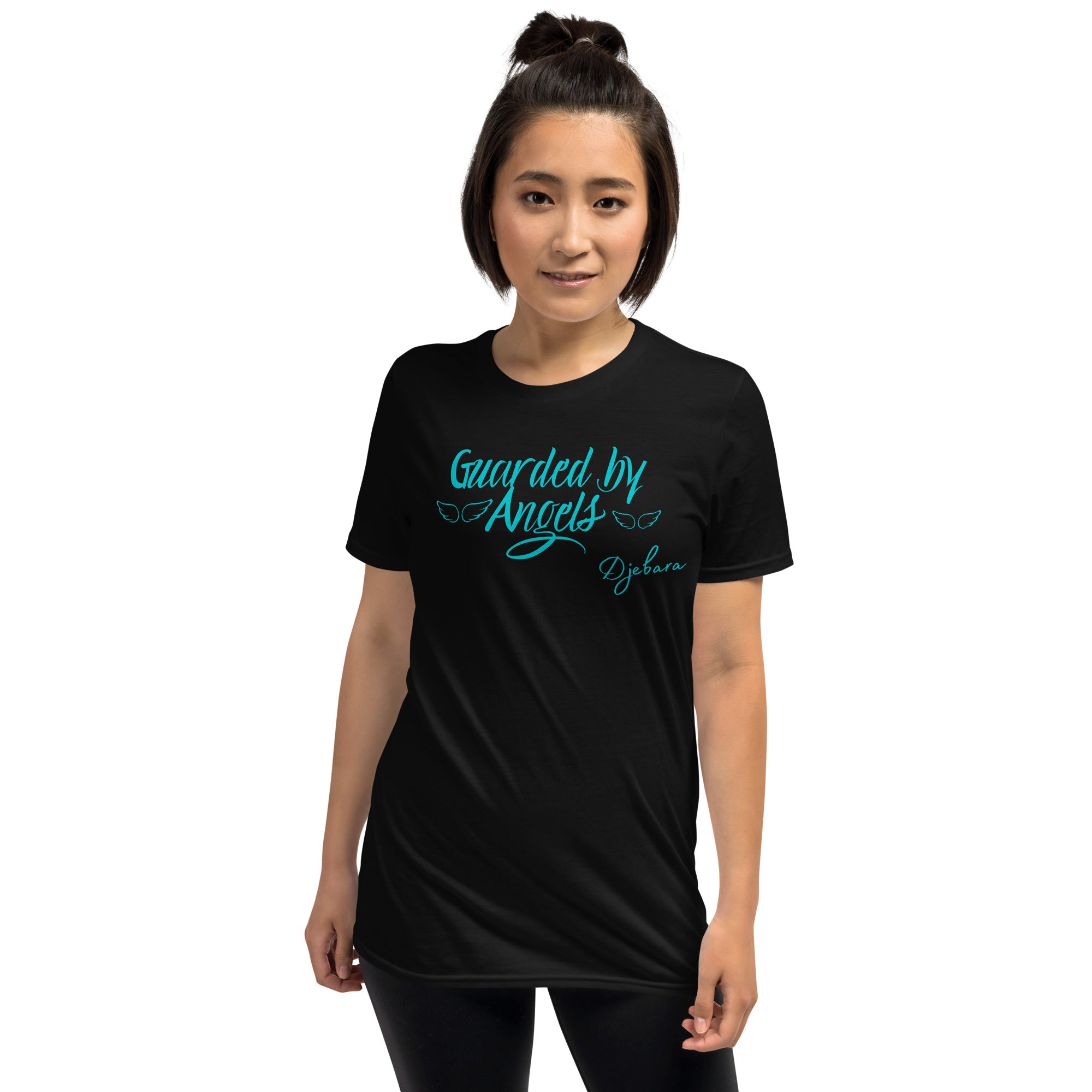 Black Guarded by Angels Short-Sleeve Unisex T-Shirt (T-Wings) S-3XL