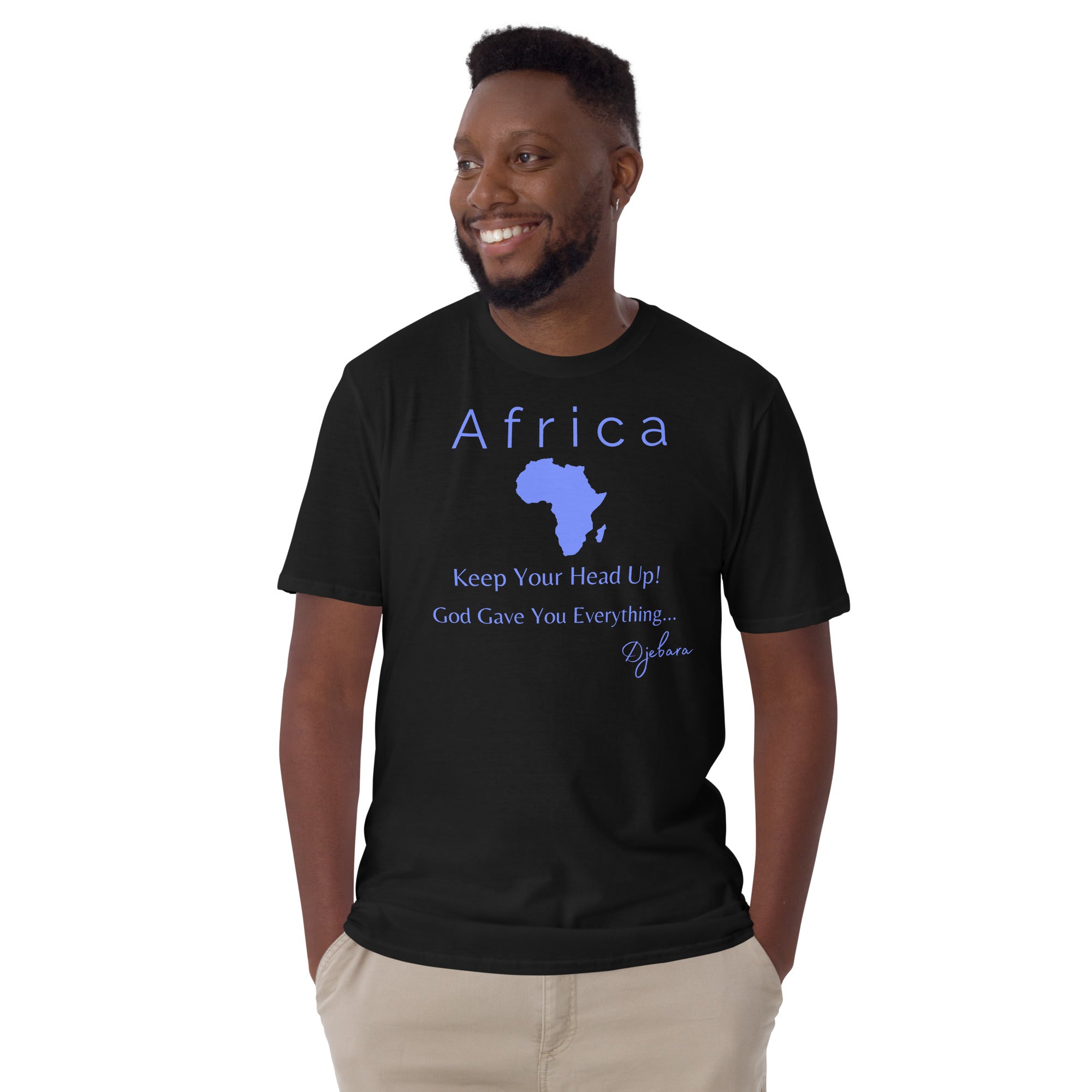 Black Africa Short-Sleeve Unisex T-Shirt (Royal) S-3XL