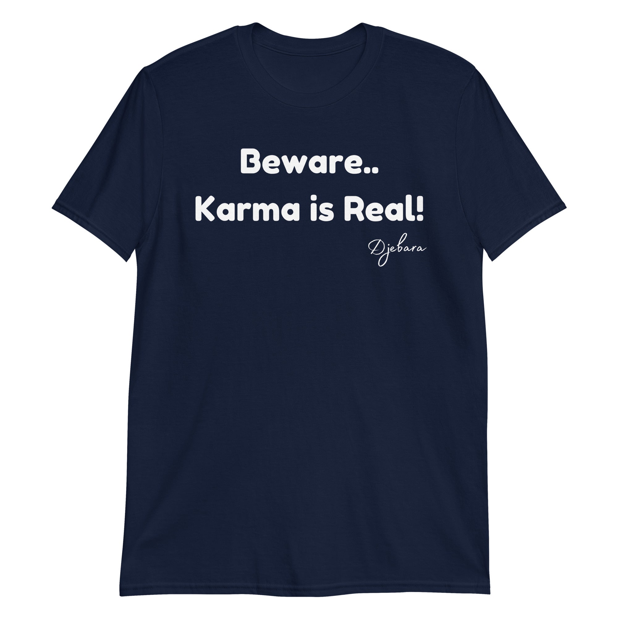 Navy Blue Karma Short-Sleeve Unisex T-Shirt S-3XL
