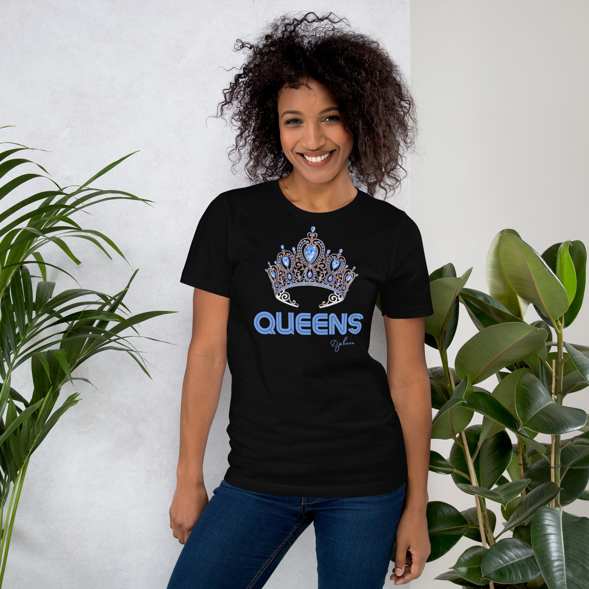 Bella Canvas QUEENS Short Sleeve Unisex T-Shirt (Blue) XS-5XL