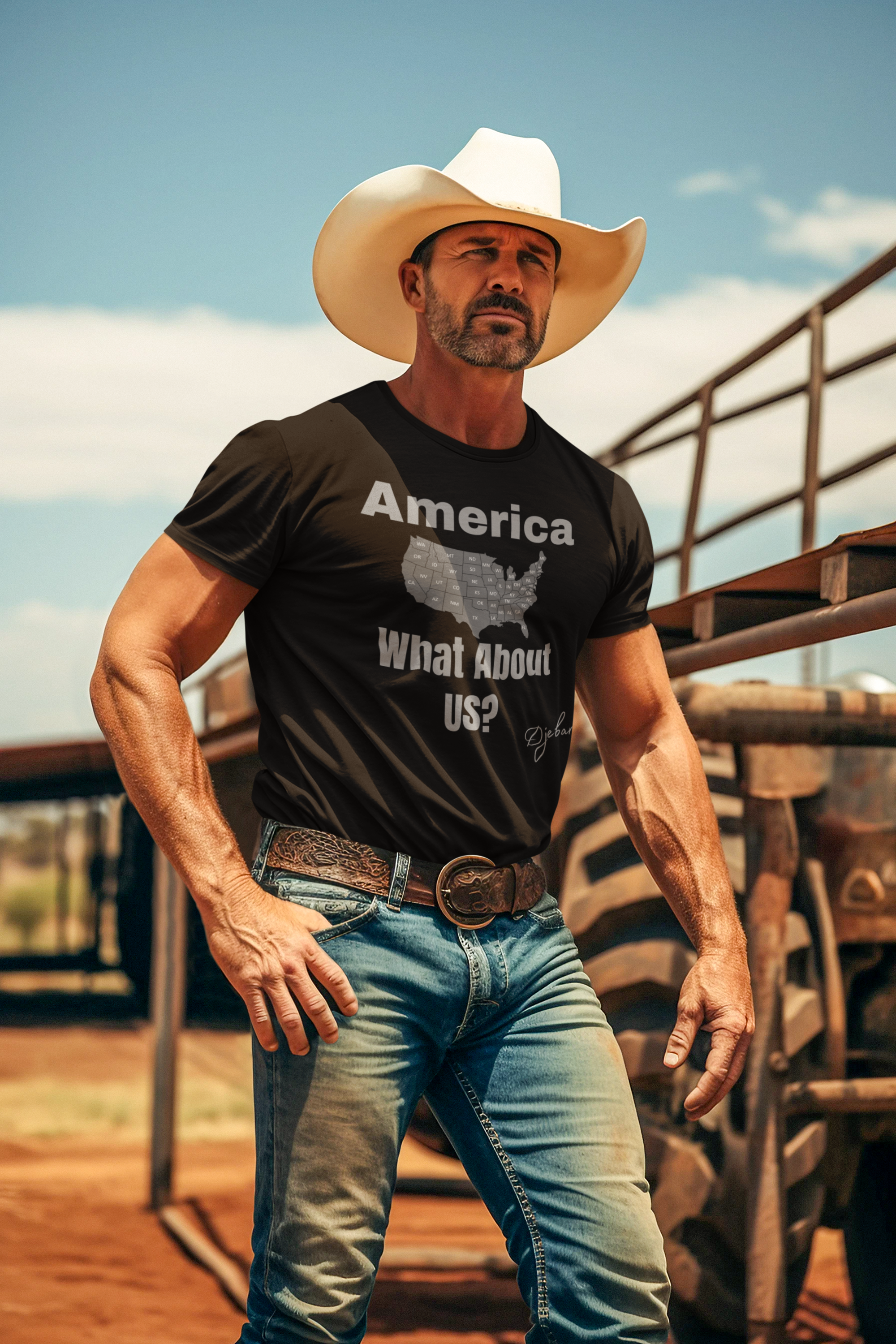 America What About US? Short-Sleeve Unisex T-Shirt (Grey) S-3XL