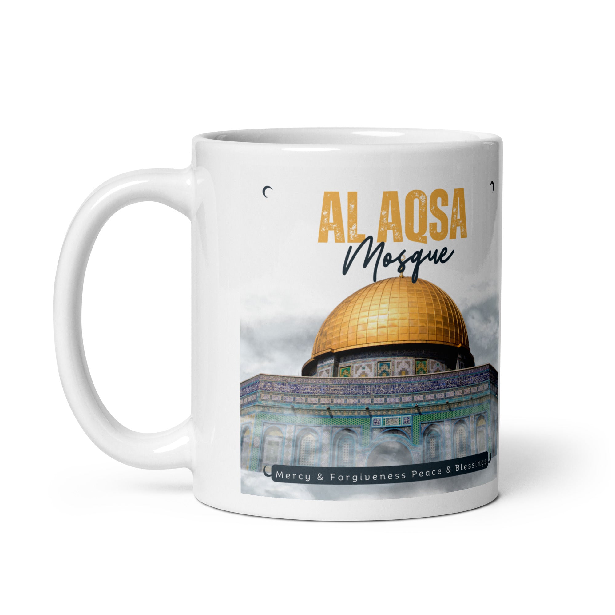 Al Aqsa Mosque The Temple Mount White Glossy Coffee Mug Tea Cup