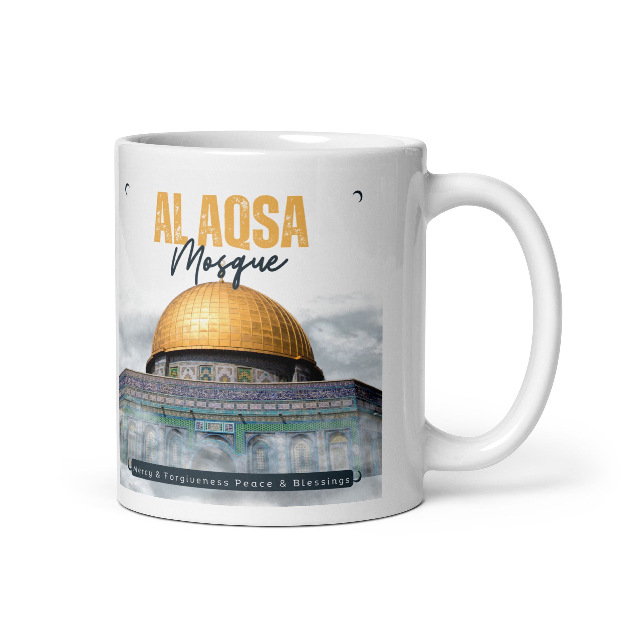 Al Aqsa Mosque The Temple Mount White Glossy Coffee Mug Tea Cup