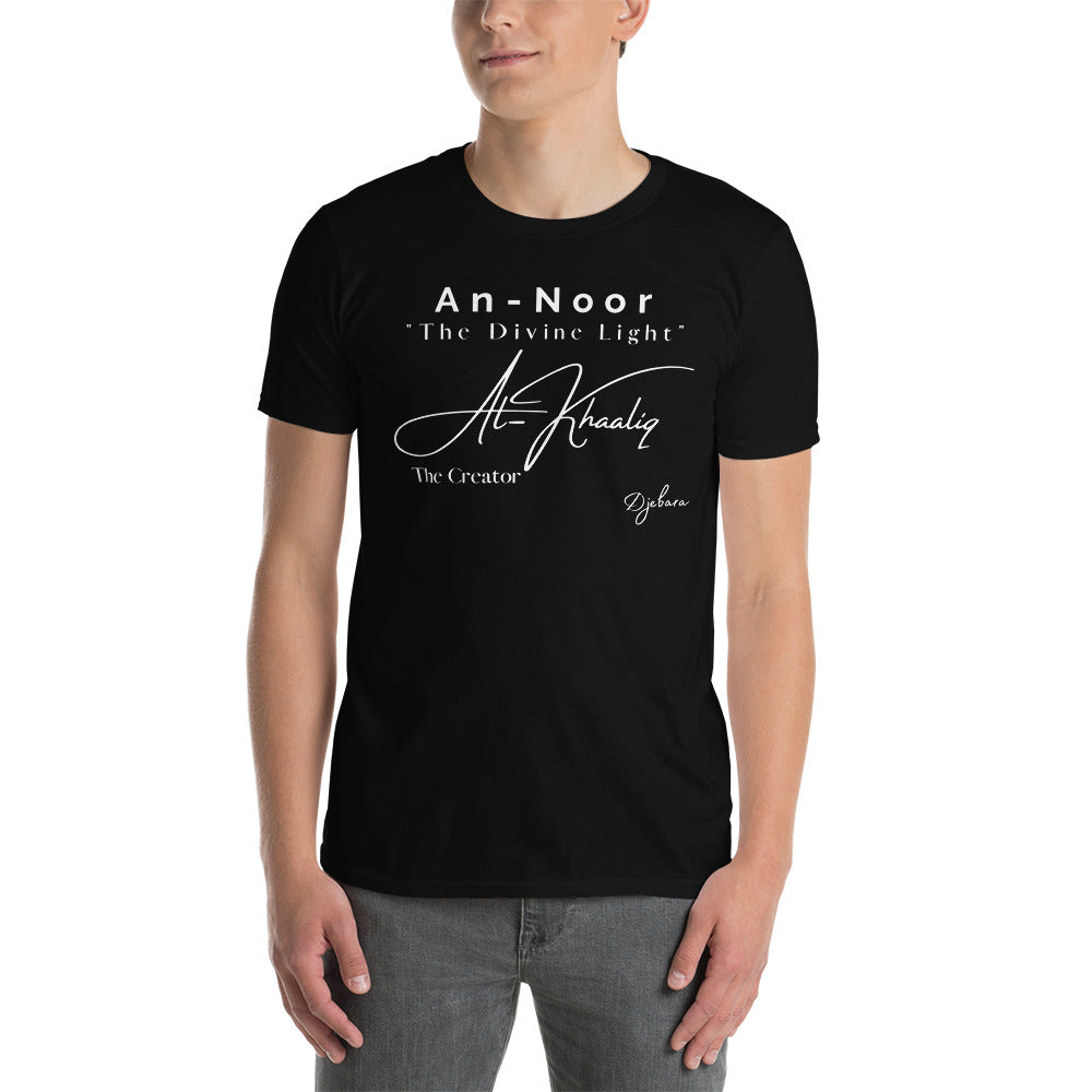 Black An-Noor "The Divine Light" 99 Names Short-Sleeve Unisex T-Shirt S-3XL