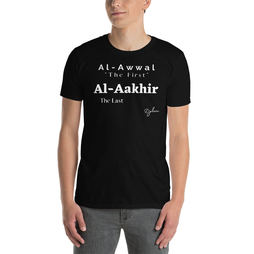 Black Al-Awwal "The First" 99 Names Short-Sleeve Unisex T-Shirt S-3XL