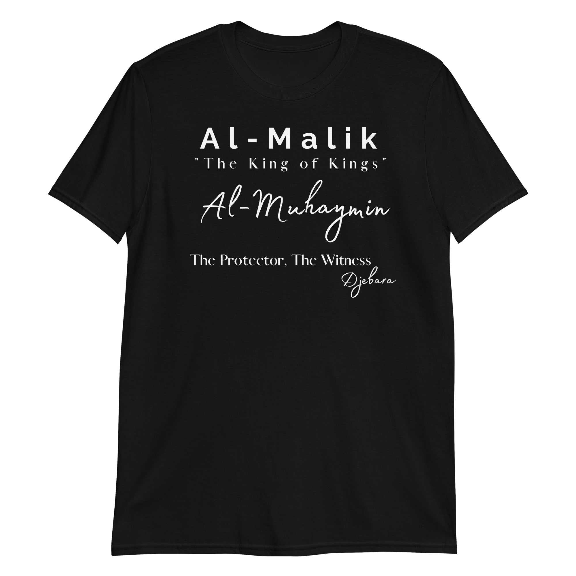 Black Al Malik "The King of Kings" 99 Names Short-Sleeve Unisex T-Shirt S-3XL