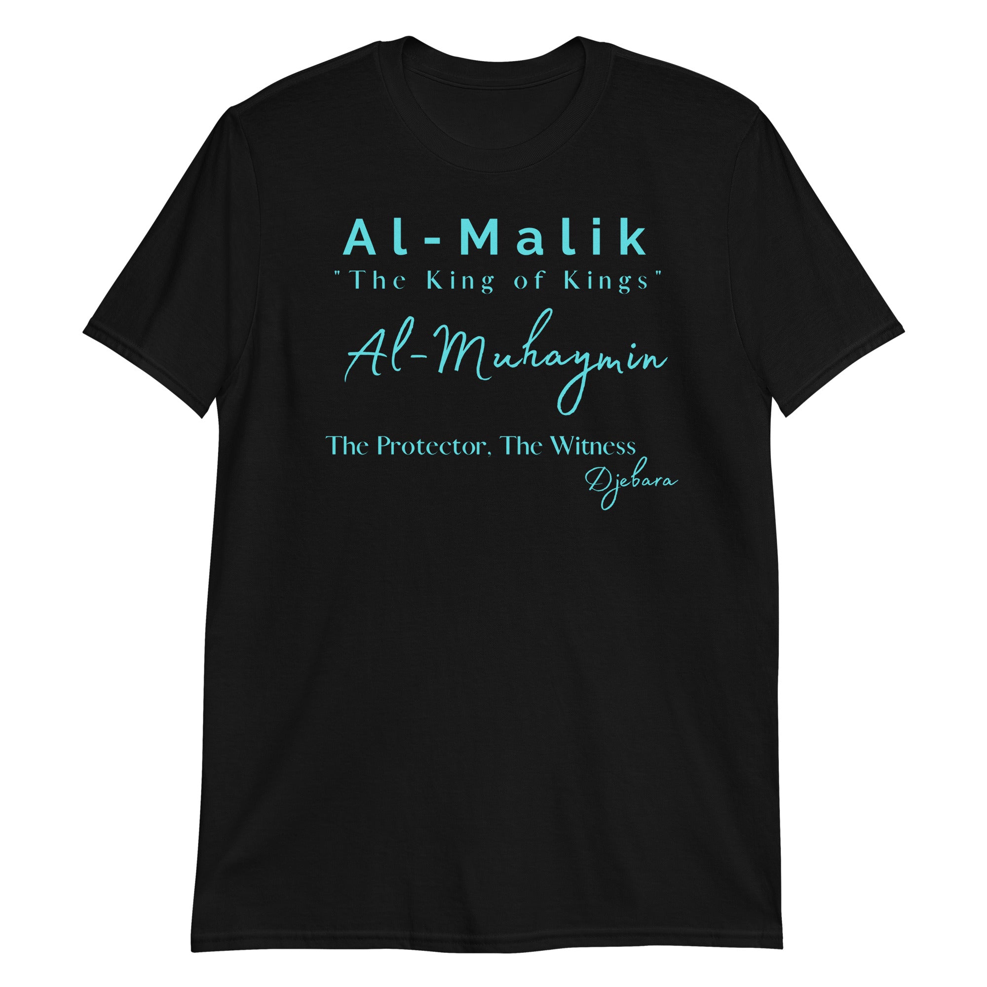 Black Al-Malik "The King of Kings" 99 Names Short-Sleeve Unisex T-Shirt (T-Blue) S-3XL