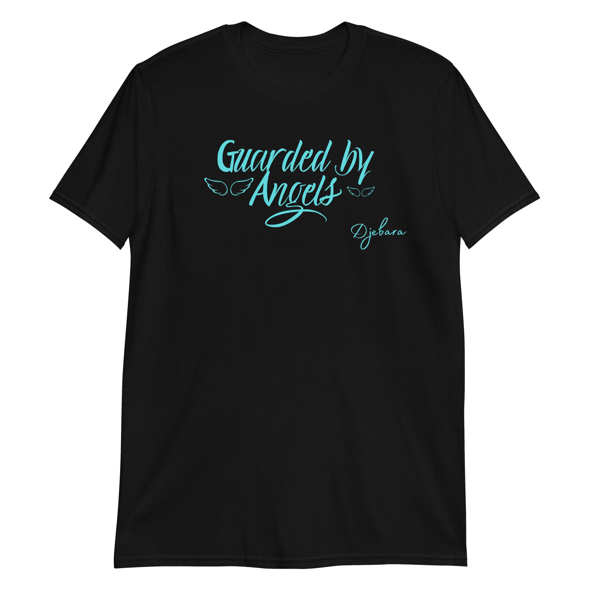 Black Guarded by Angels Short-Sleeve Unisex T-Shirt S-(A-Wings) 3XL