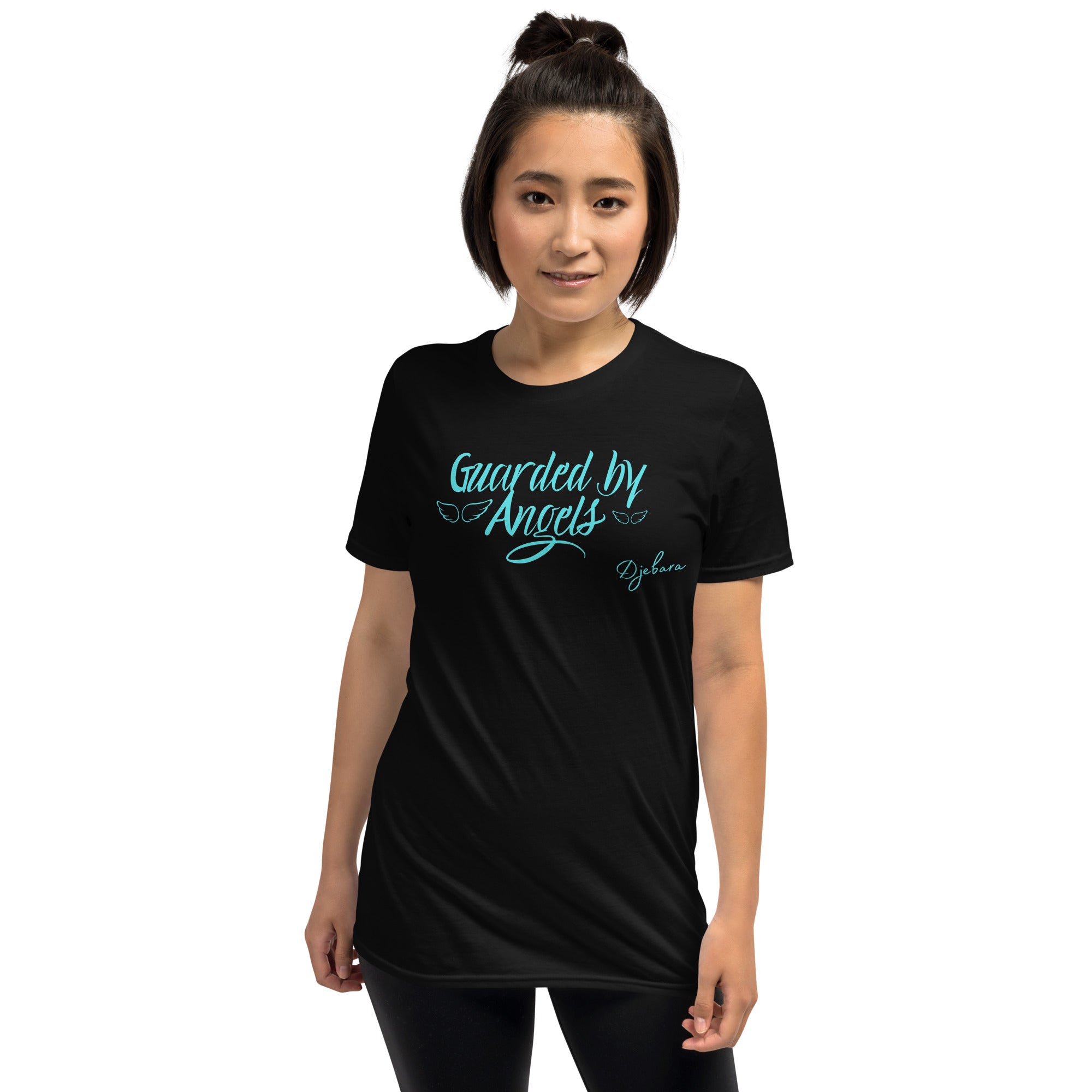 Black Guarded by Angels Short-Sleeve Unisex T-Shirt S-(A-Wings) 3XL