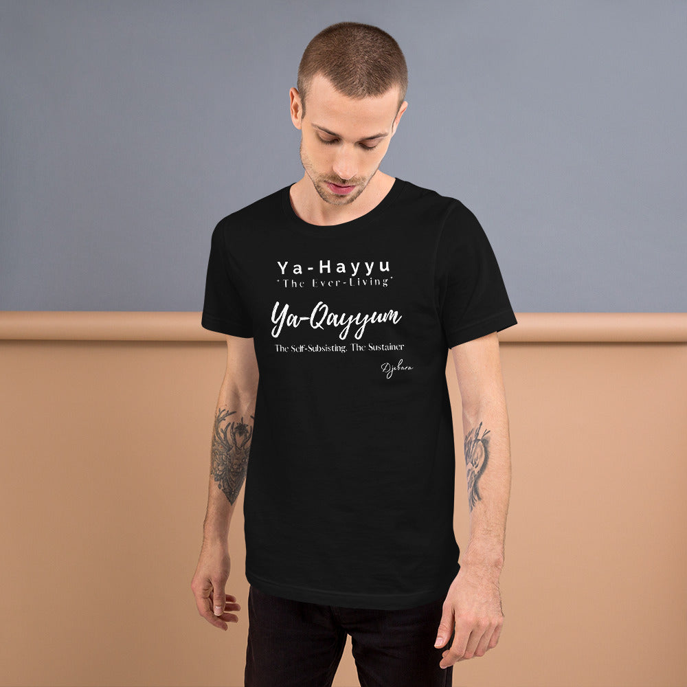 Black Bella Canvas Ya-Hayyu "The Ever-Living" 99 Names Short Sleeve Unisex T-Shirt S-4XL