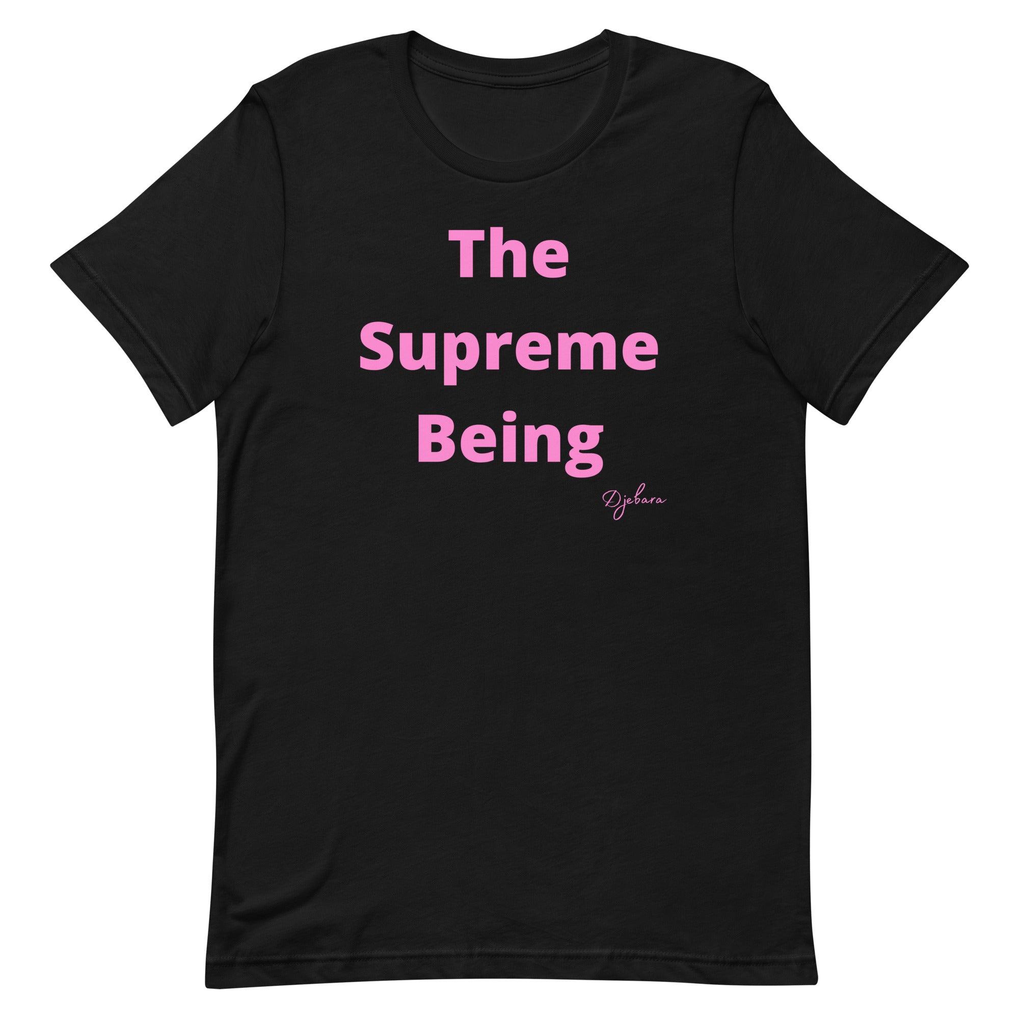 Black Bella Canvas The Supreme Being Short Sleeve Unisex T-Shirt (Pink) S-4XL